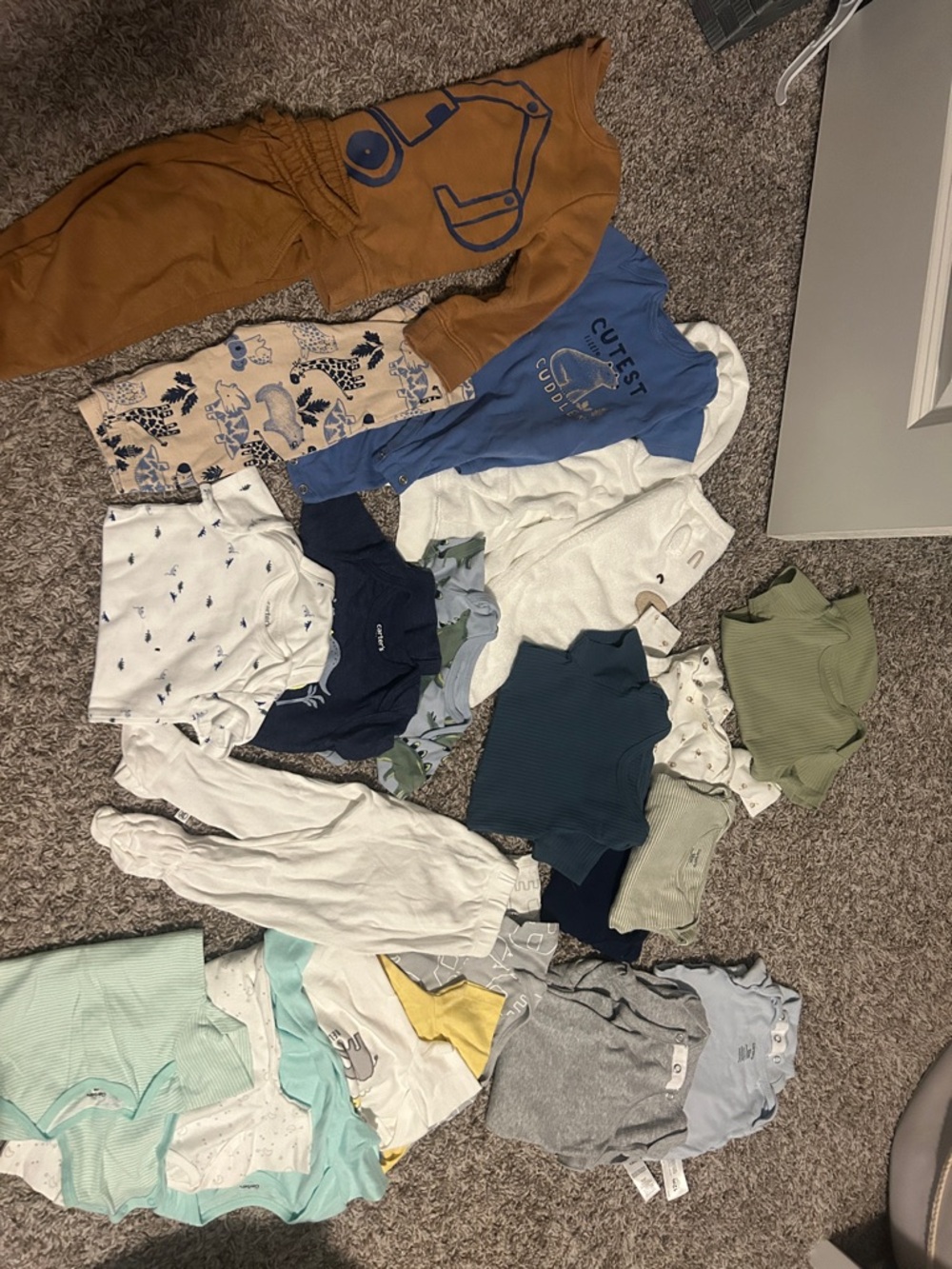 Carter's Baby Boys Neutral & Blue Multi Color Matching Set - Picture 2 of 5